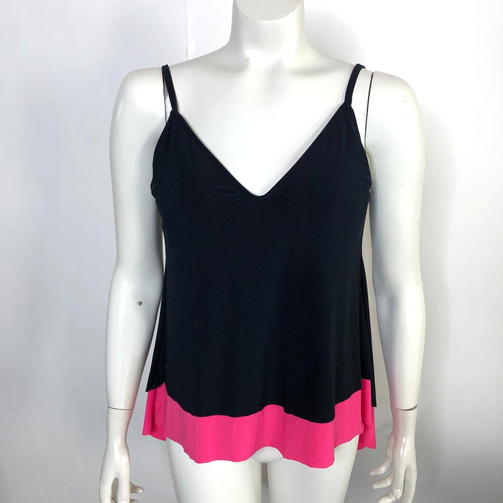 Magicsuit Size US 10 Tankini Top Swim Top Wired Padded Bra Black Pink MINT